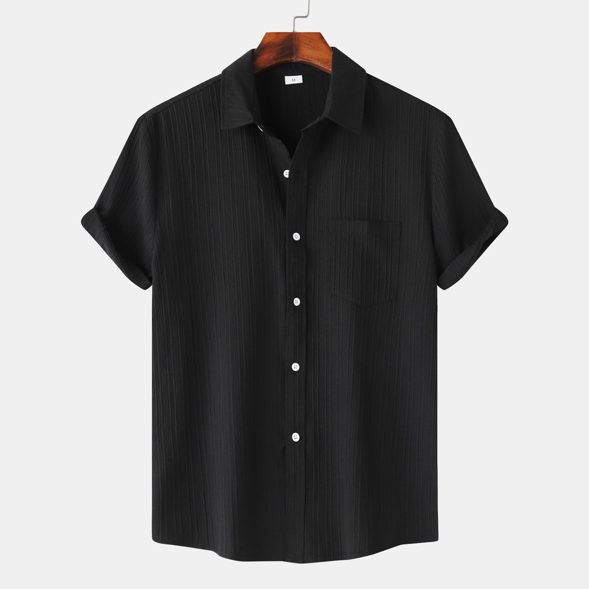 Chemise Homme Unie Manches Courtes- Style Casual Chic & Confort Premium Aicha Royale