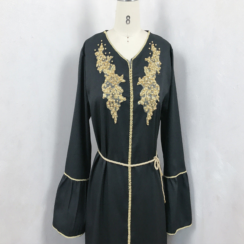 Caftan Femme Élégant-Robe Orientale Luxe Bridée & Chic