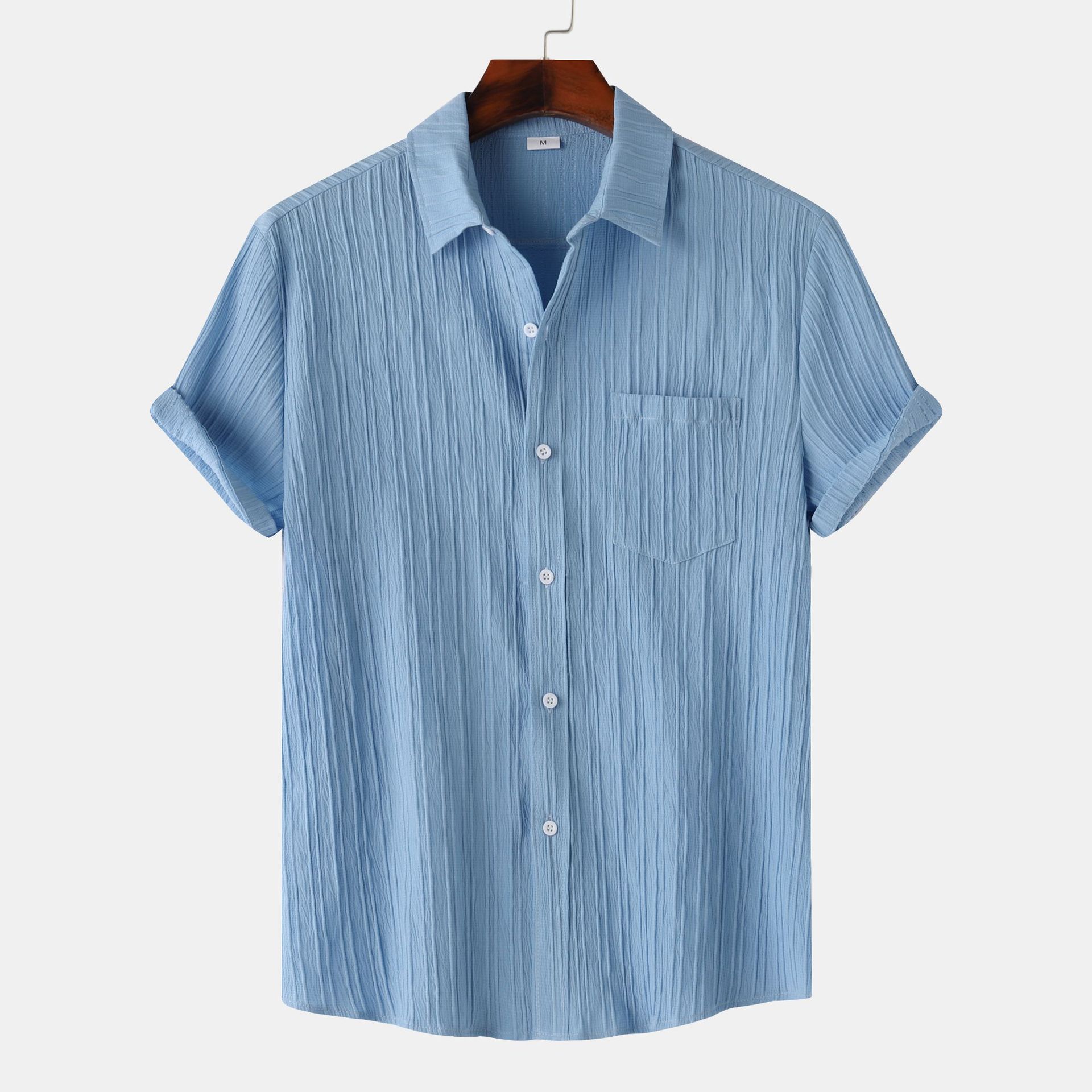Chemise Homme Unie Manches Courtes- Style Casual Chic & Confort Premium Aicha Royale