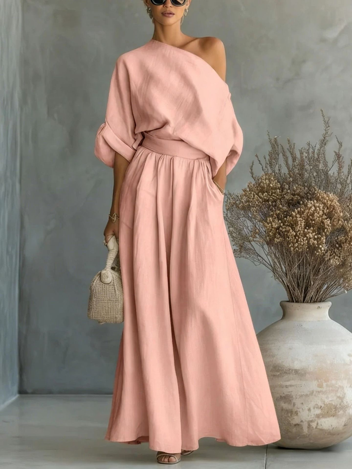 Ensemble 2 Pièces Femme- Élégant & Moderne Aïcha Royale