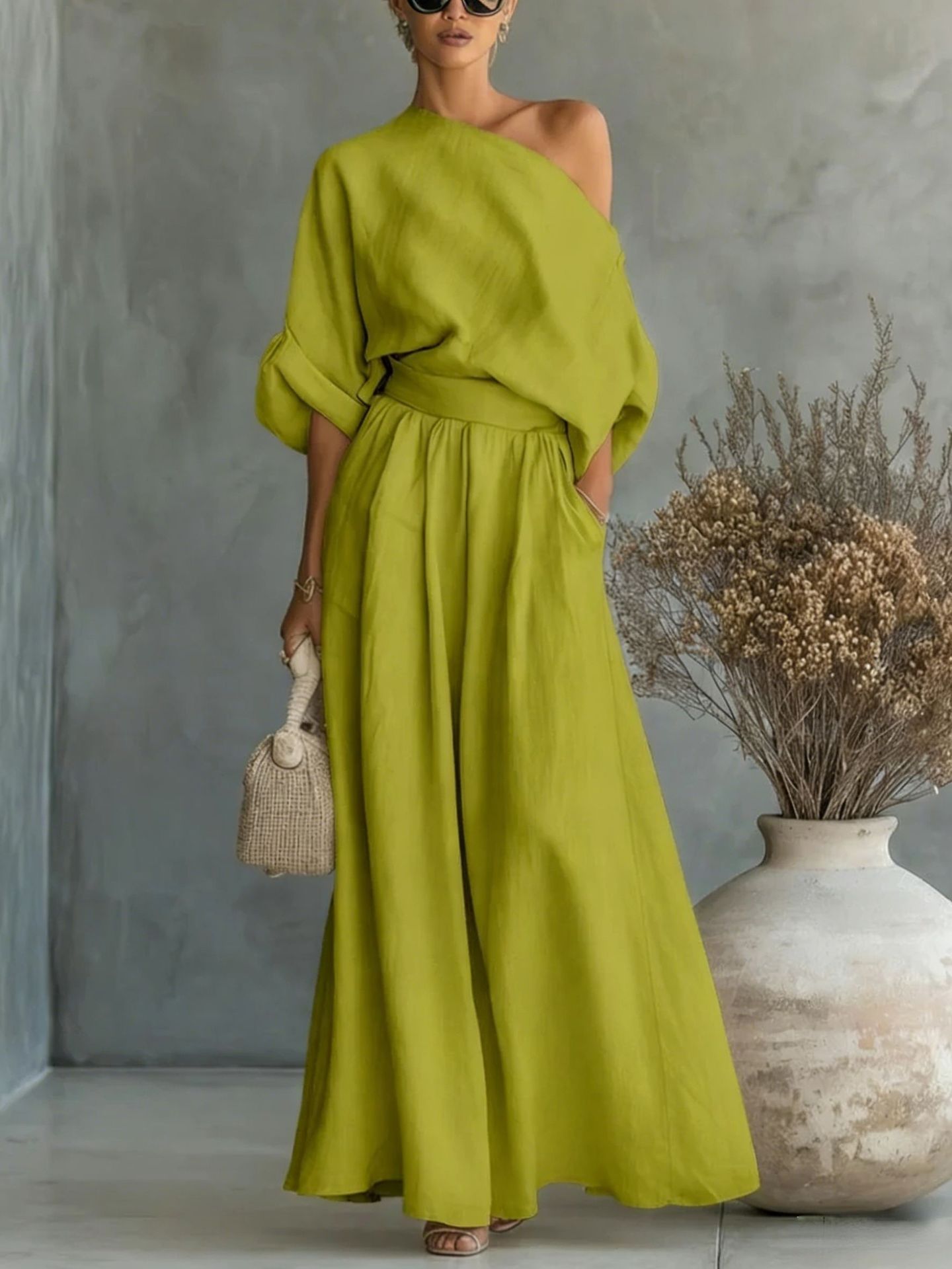 Ensemble 2 Pièces Femme- Élégant & Moderne Aïcha Royale