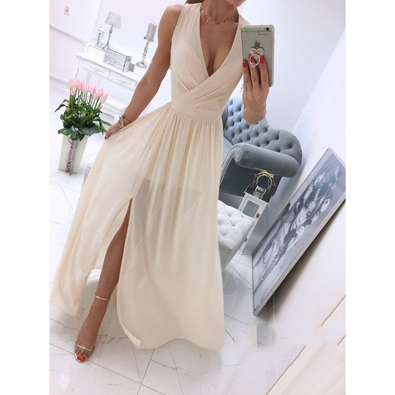 Robe Longue Femme Élégante-Robe Fluide Été Chic & Légère