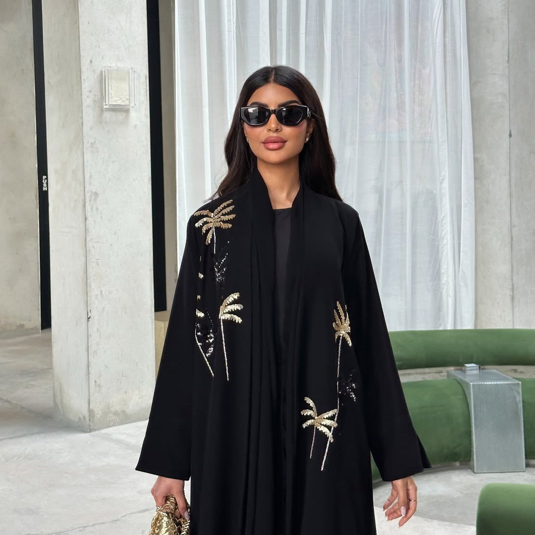 Abaya Élégance Noire-Aïcha Royale