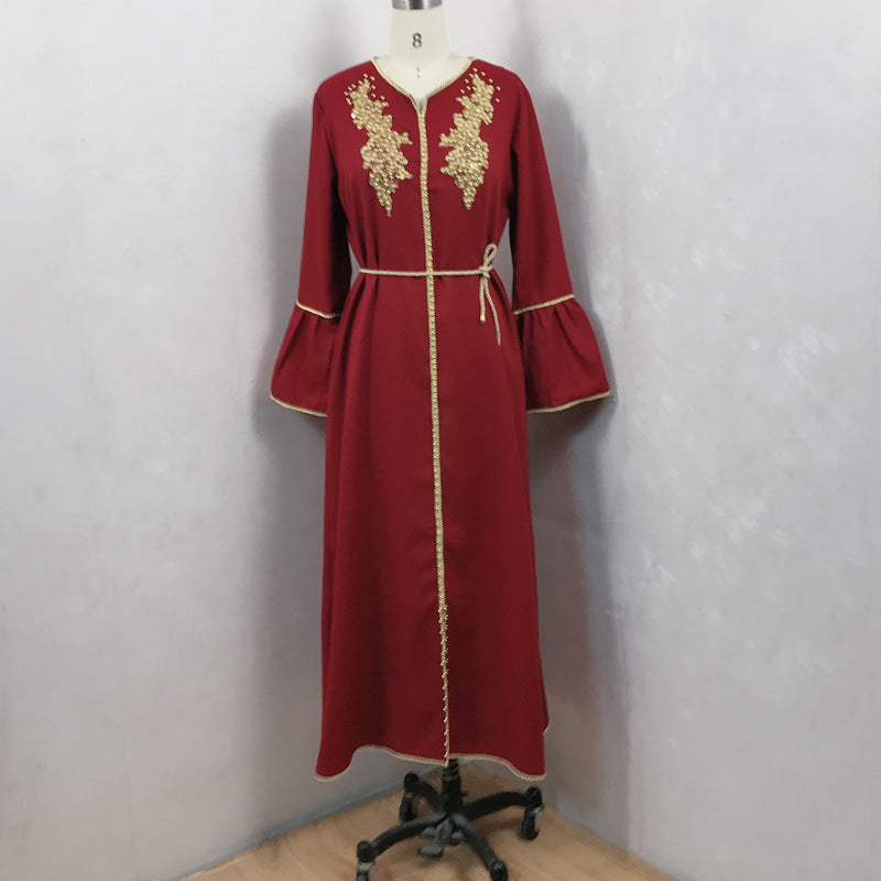 Caftan Femme Élégant-Robe Orientale Luxe Bridée & Chic