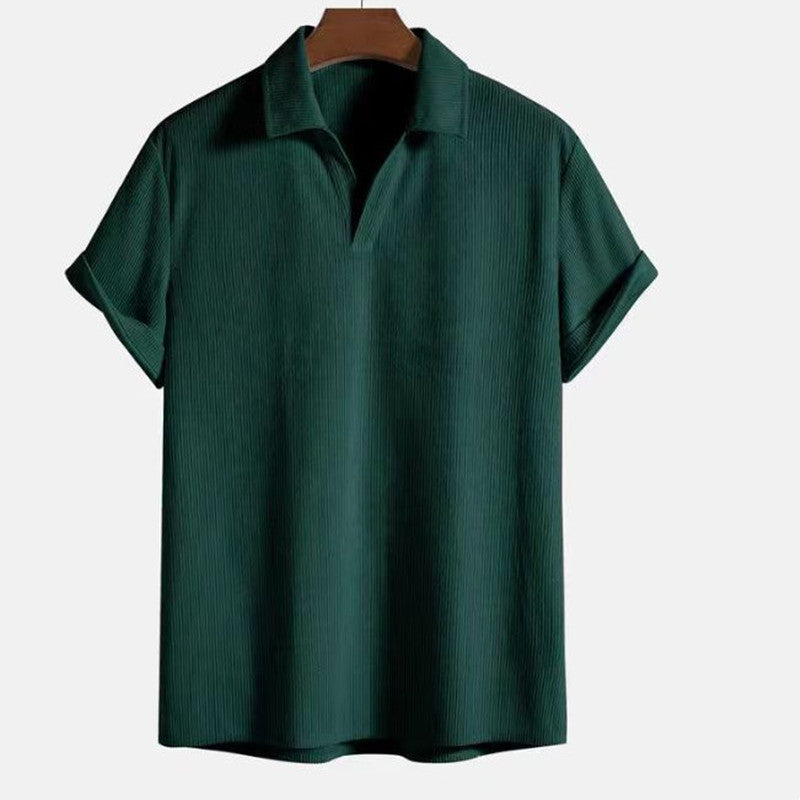 Chemise Homme Été Manches Courtes- Style Casual Élégant & confort Léger Aicha Royale