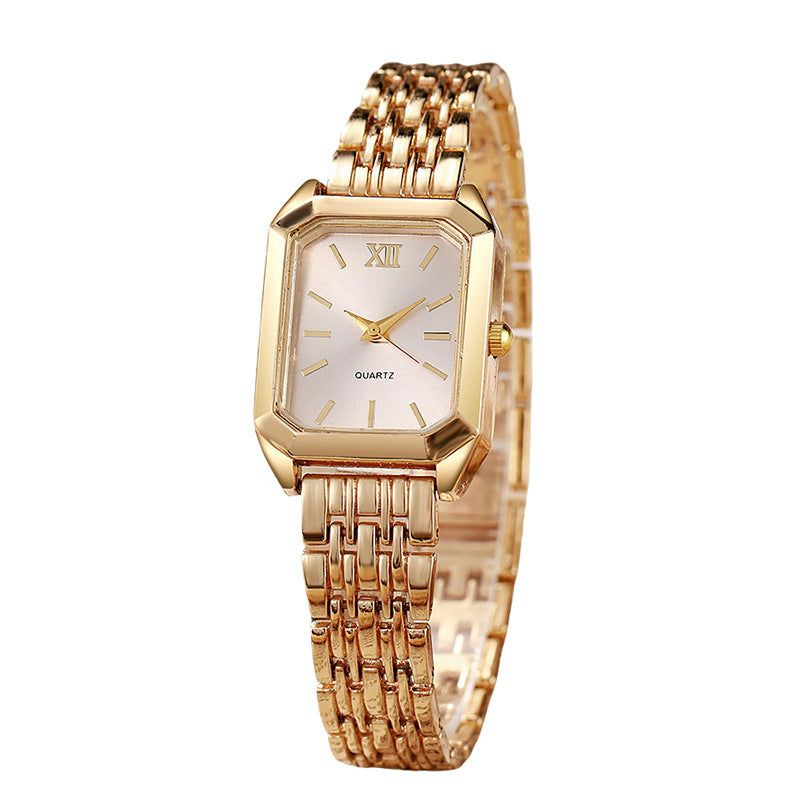 Montre Femme Élégante Carrée- Design Luxe & Bracelet Acier Aicha Royale