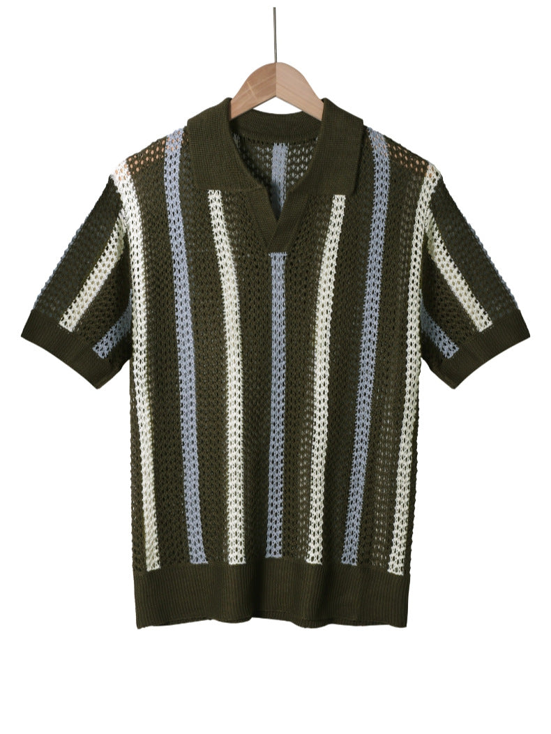 Chemise Homme Été Manches Courtes-Style Casual Élégant & Confort Premium Aicha Royale