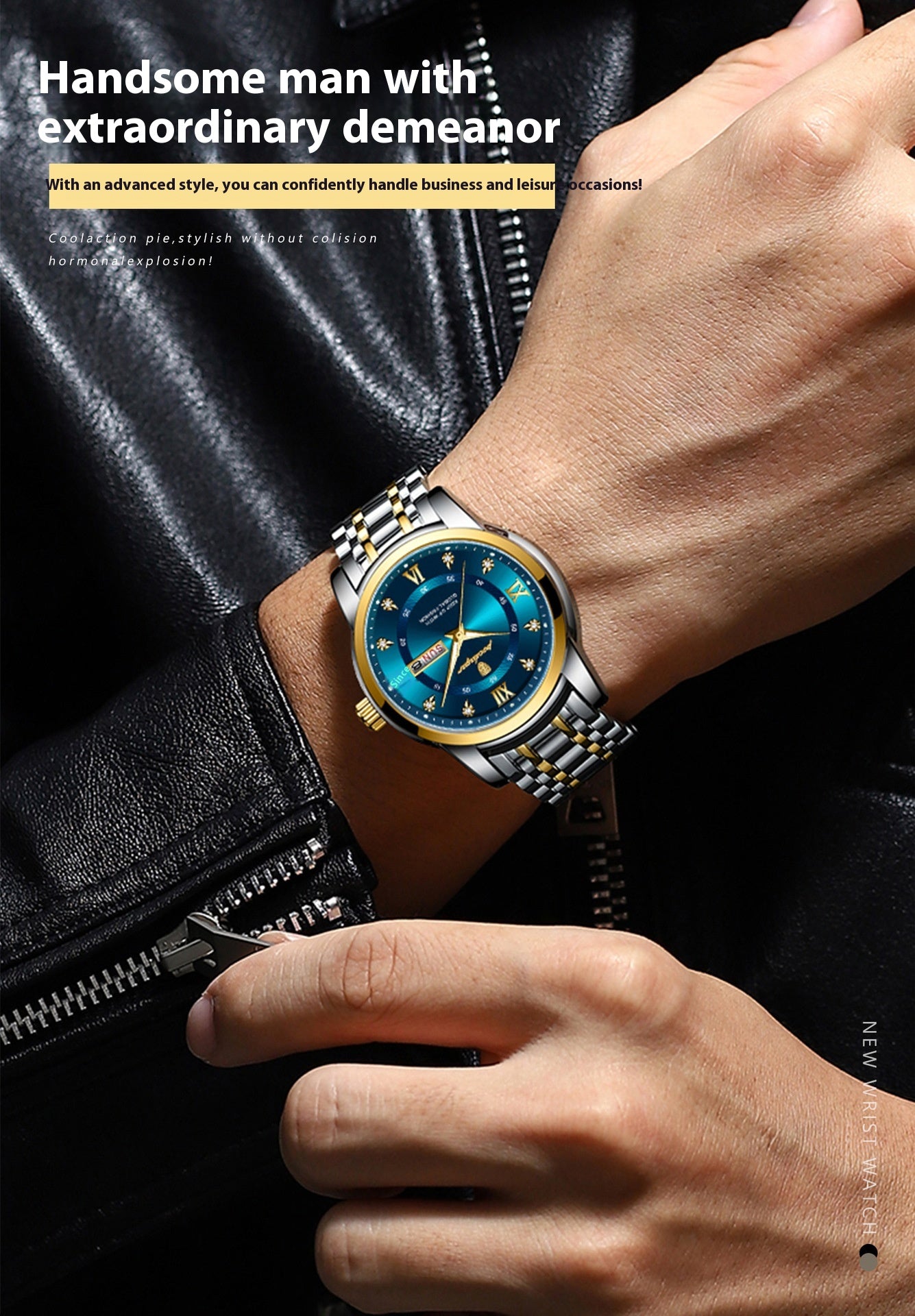 Montre Homme Luxe - Design Élégant & Résistant a L'Eau Aicha Royale