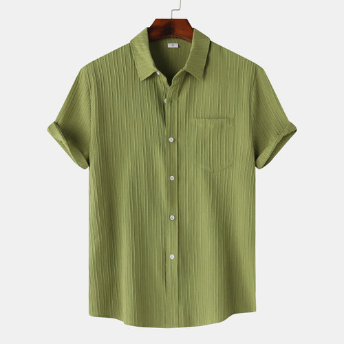 Chemise Homme Unie Manches Courtes- Style Casual Chic & Confort Premium Aicha Royale