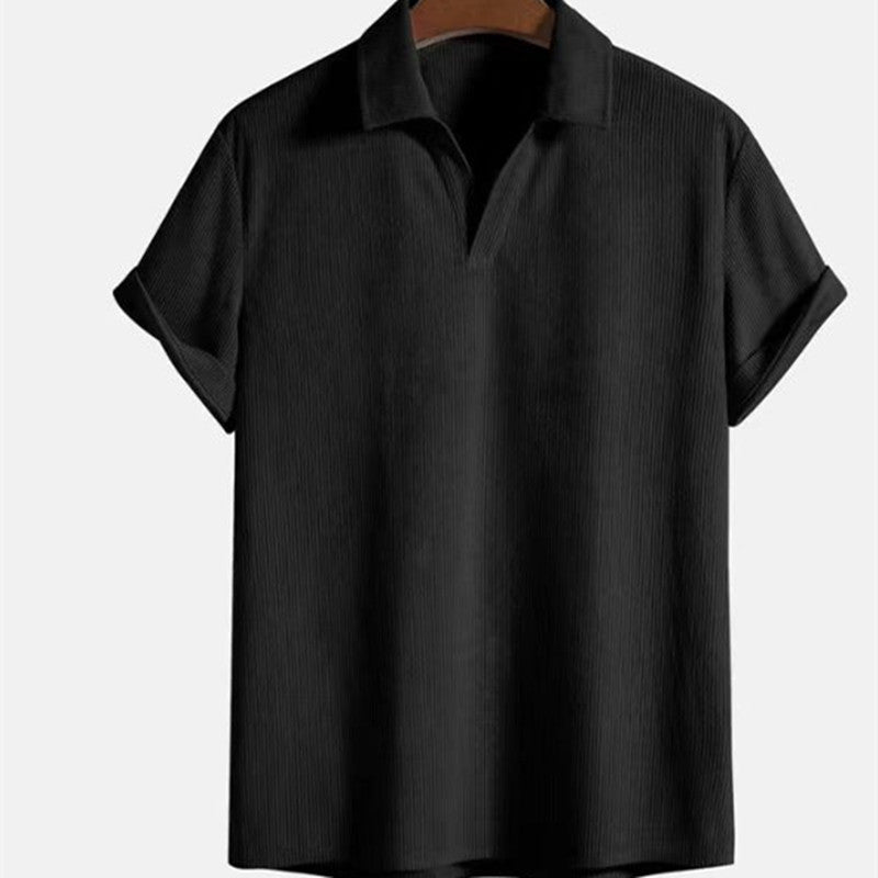 Chemise Homme Été Manches Courtes- Style Casual Élégant & confort Léger Aicha Royale