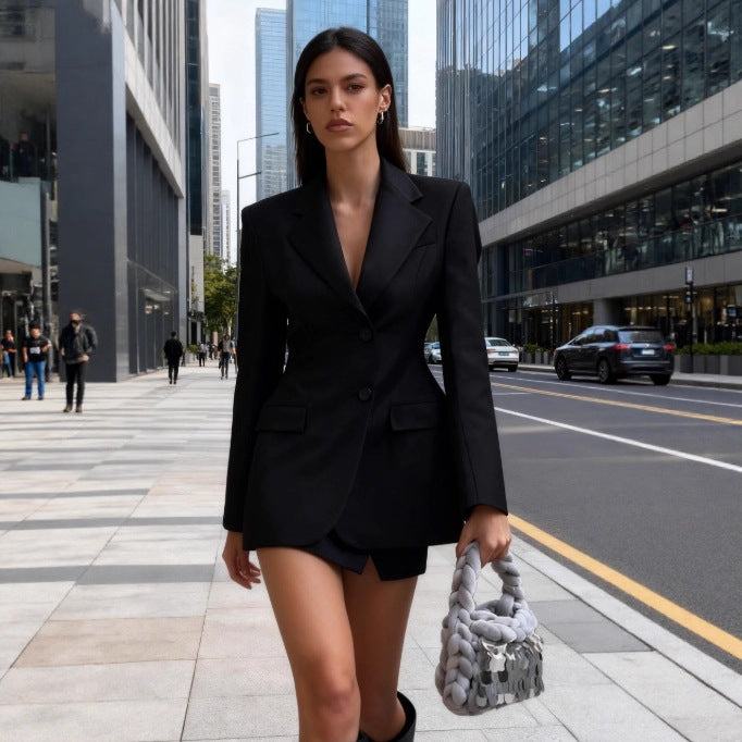 Blazer Femme Élégant-Veste Chic Coupe Ajustée Style Business & Soirée