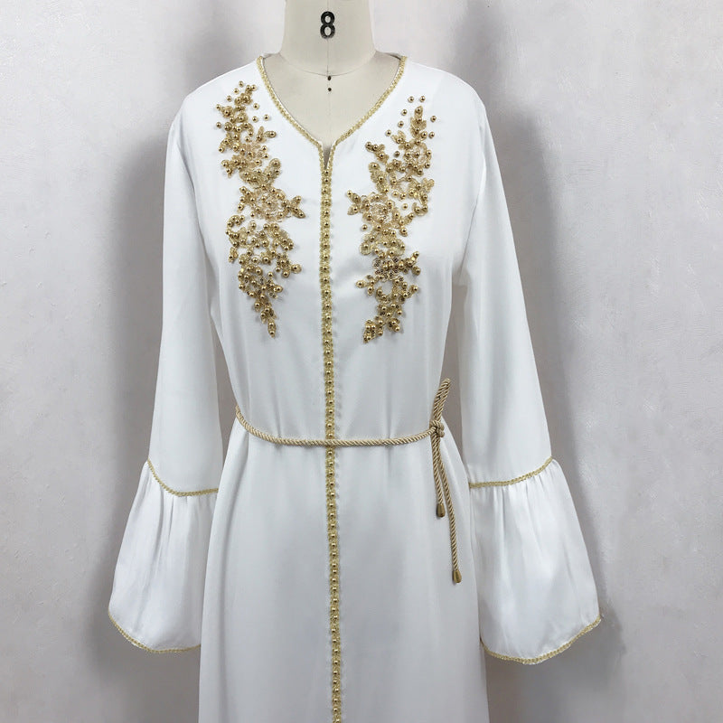 Caftan Femme Élégant-Robe Orientale Luxe Bridée & Chic