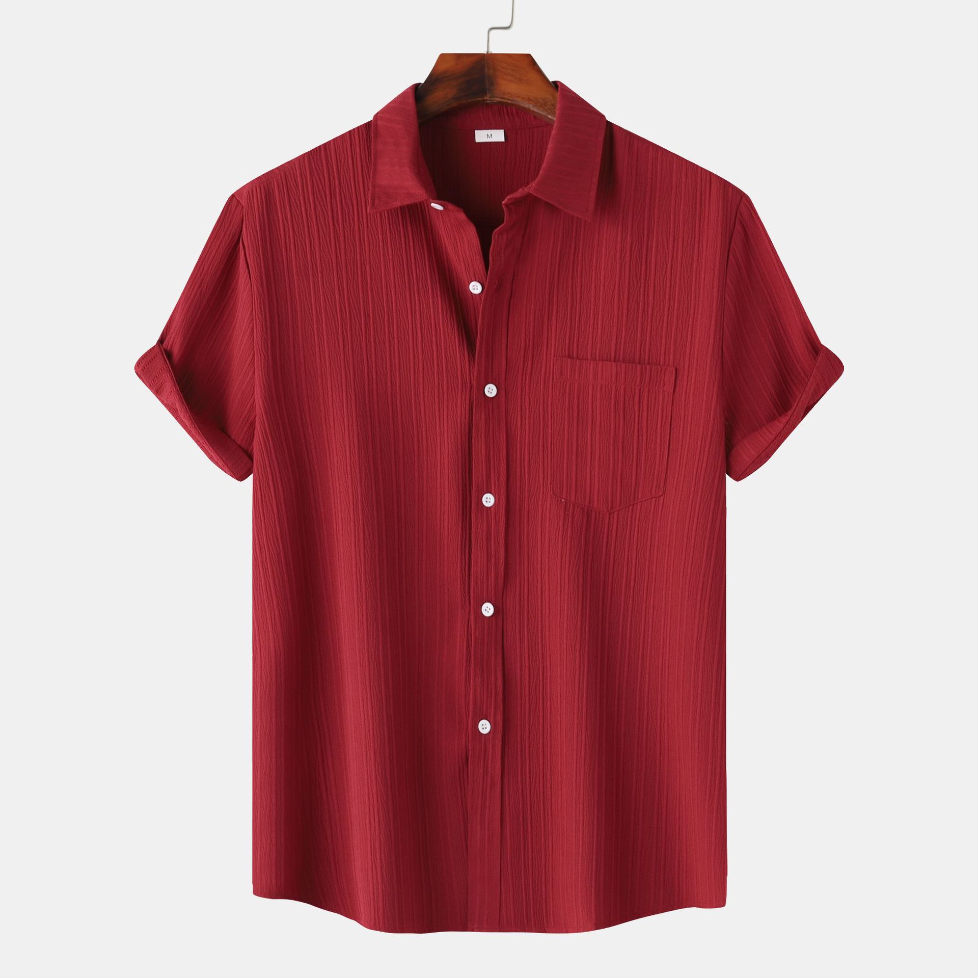 Chemise Homme Unie Manches Courtes- Style Casual Chic & Confort Premium Aicha Royale