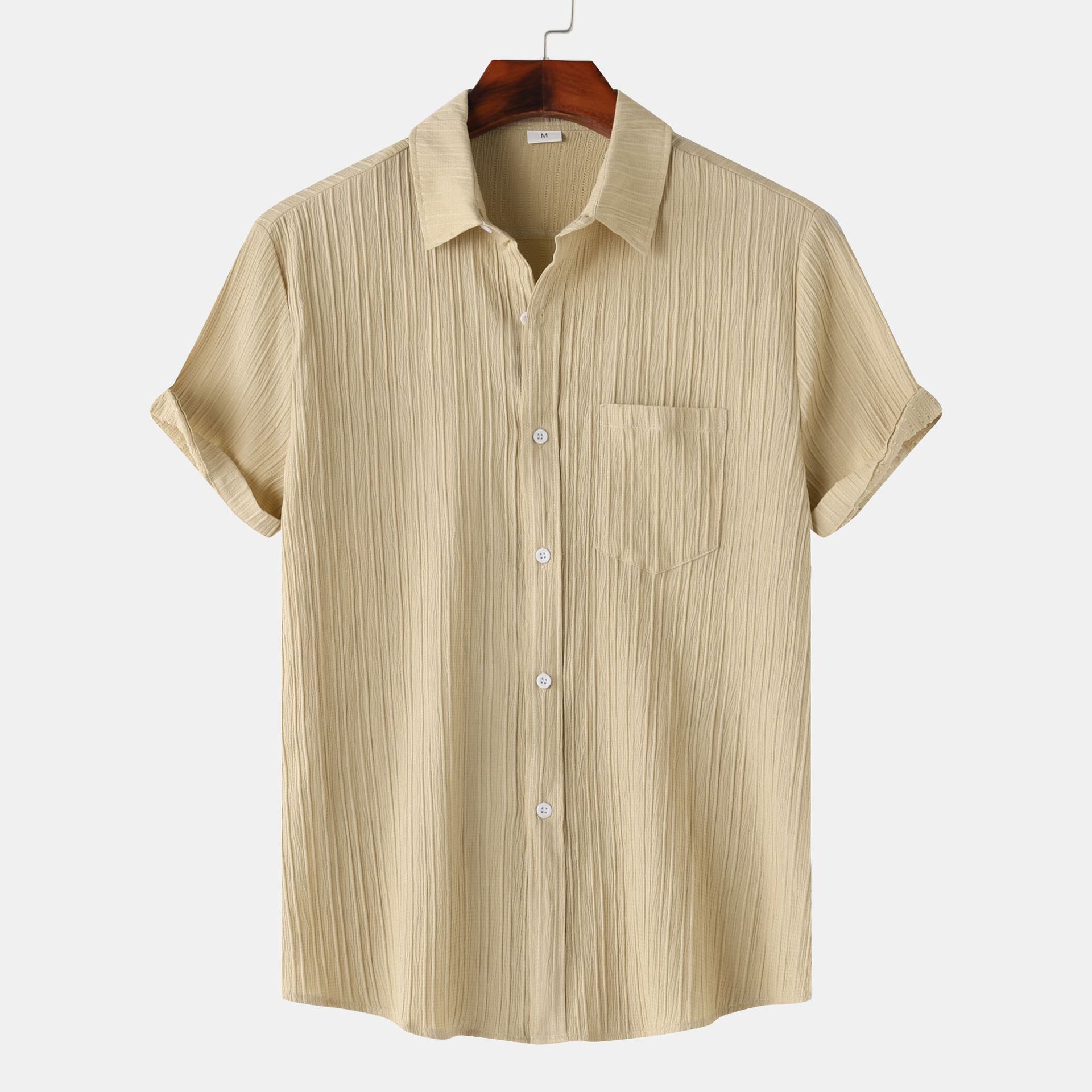 Chemise Homme Unie Manches Courtes- Style Casual Chic & Confort Premium Aicha Royale