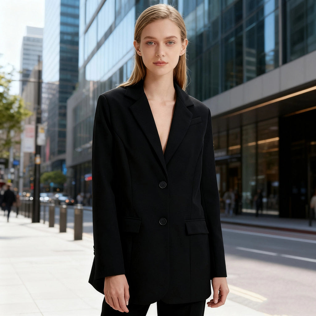 Blazer Femme Élégant-Veste Chic Coupe Ajustée Style Business & Soirée