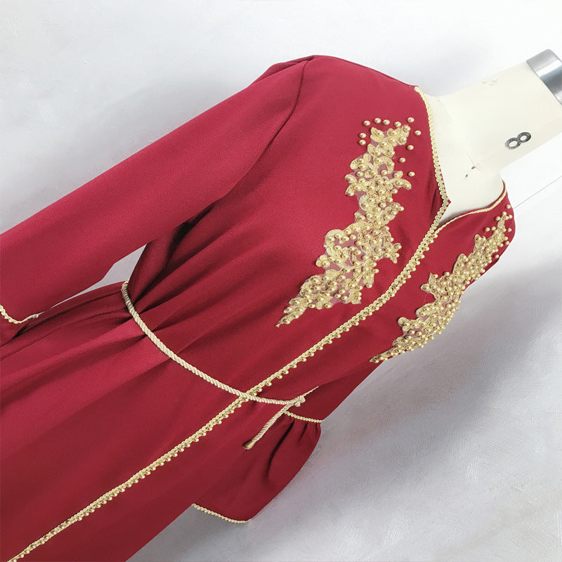 Caftan Femme Élégant-Robe Orientale Luxe Bridée & Chic