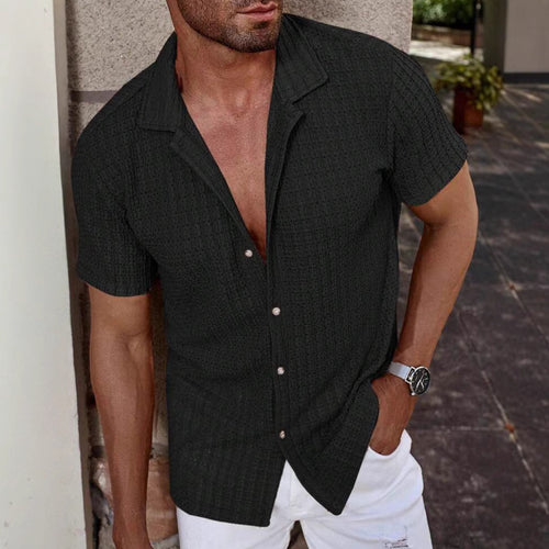 Chemise Homme Slim Fit Manches courtes-Style Casual Élégant & Confort Léger Aicha Royale