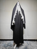 Ensemble Femme Élégant Abaya & Cardigan-Tenue Modeste Chic avec Foulard Style Luxe
