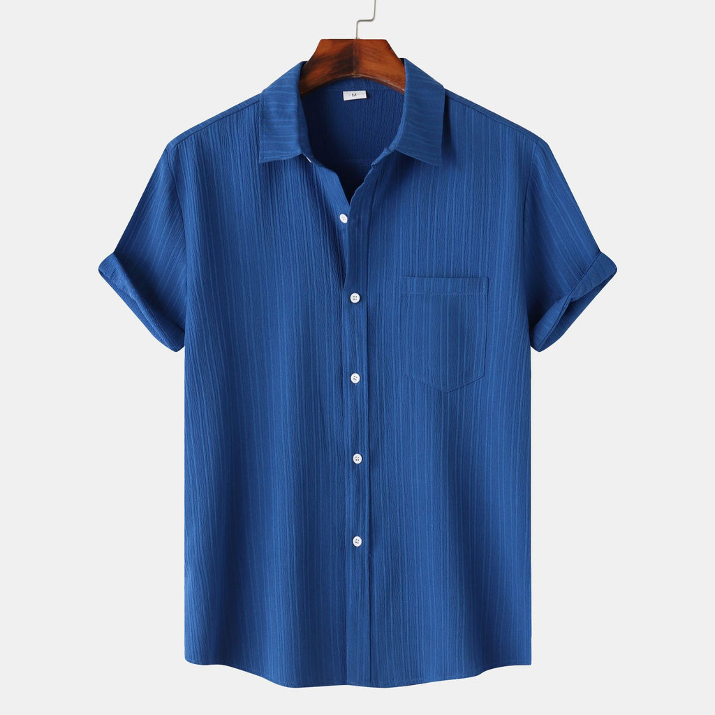 Chemise Homme Unie Manches Courtes- Style Casual Chic & Confort Premium Aicha Royale