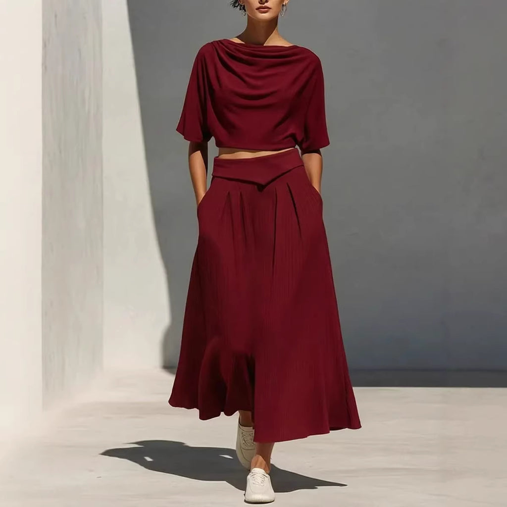 Ensemble Élégant 2 pièces-Coupe Fluide & Féminin Aïcha Royale
