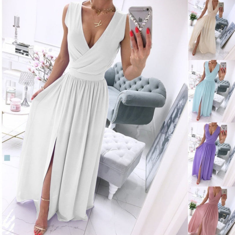 Robe Longue Femme Élégante-Robe Fluide Été Chic & Légère