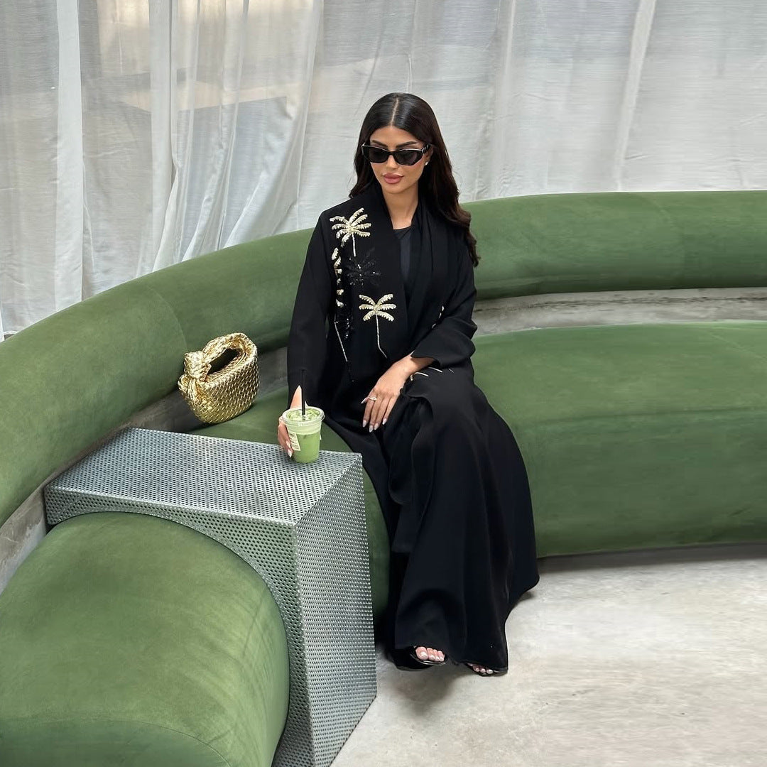 Abaya Élégance Noire-Aïcha Royale