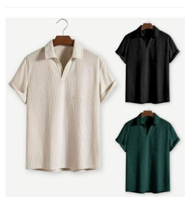 Chemise Homme Été Manches Courtes- Style Casual Élégant & confort Léger Aicha Royale