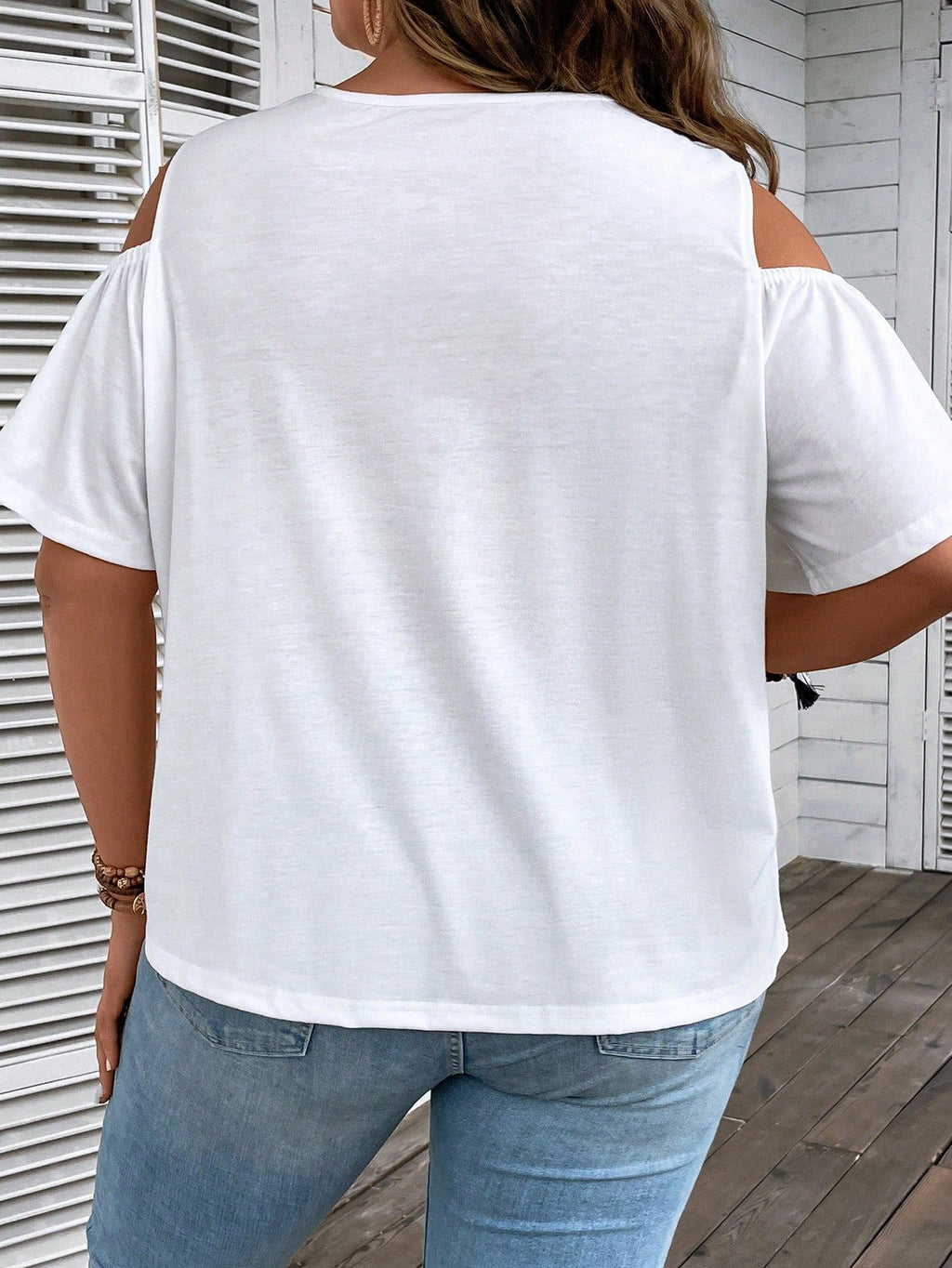 Top Femme Épaules Dénudées-T-Shirt Chic Décontracté Haut Léger Tendance Été