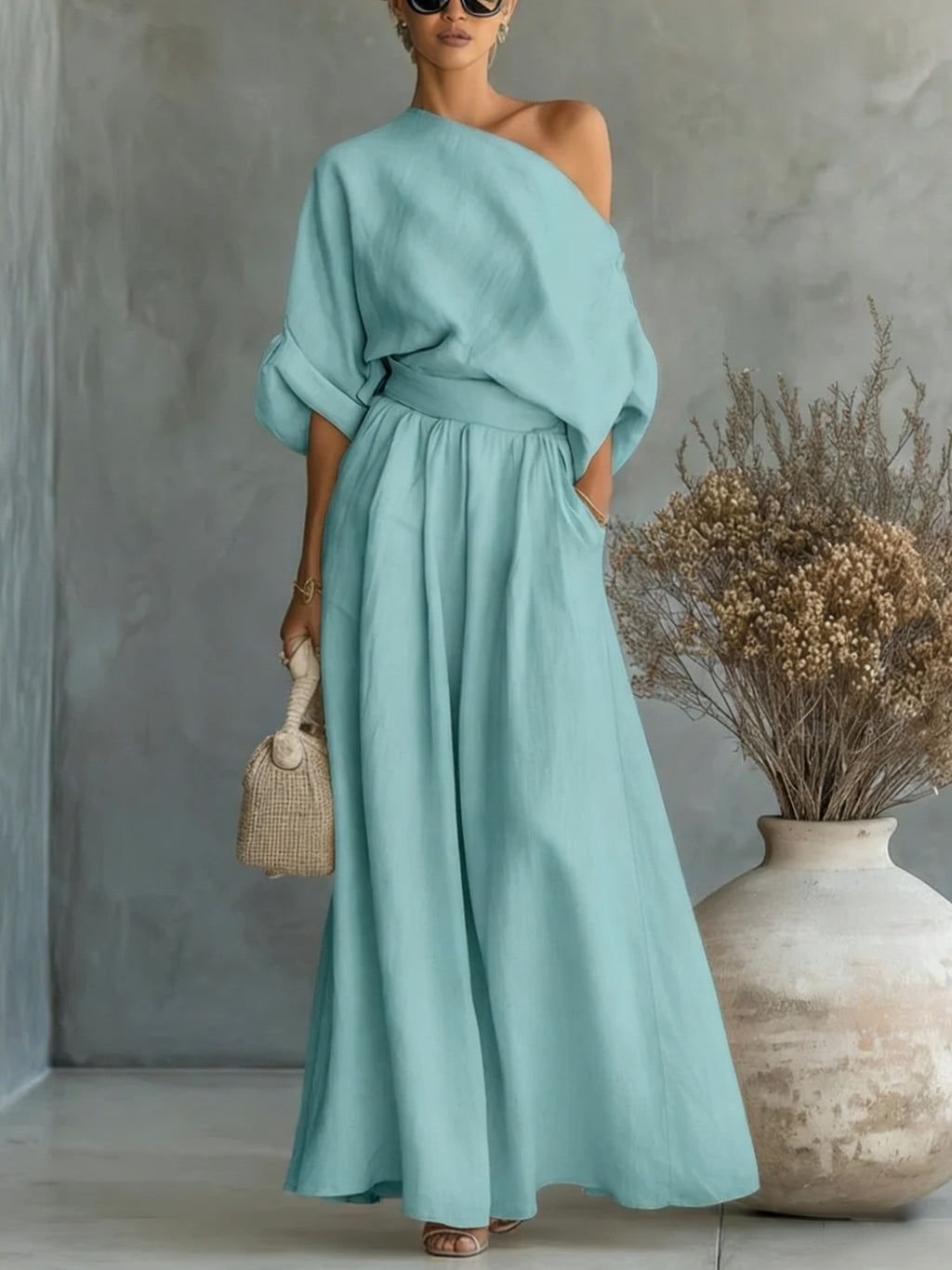 Ensemble 2 Pièces Femme- Élégant & Moderne Aïcha Royale