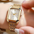 Montre Femme Élégante Carrée- Design Luxe & Bracelet Acier Aicha Royale