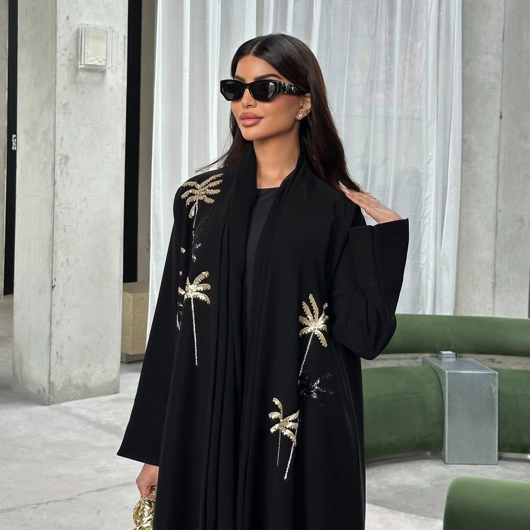 Abaya Élégance Noire-Aïcha Royale