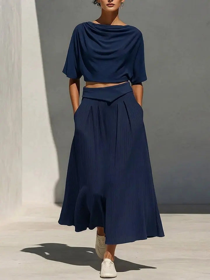 Ensemble Élégant 2 pièces-Coupe Fluide & Féminin Aïcha Royale