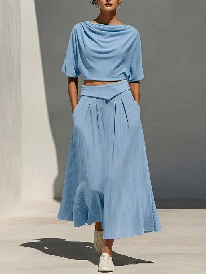 Ensemble Élégant 2 pièces-Coupe Fluide & Féminin Aïcha Royale
