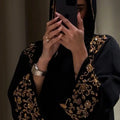 Abaya Luxe Noire Brodée- Aïcha Royale