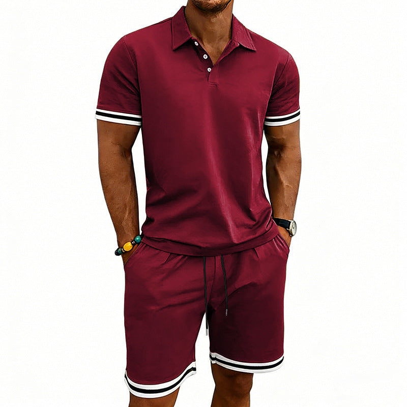 Ensemble Homme Short Chic Été-Polo & Short Confort Tenue Décontractée Tendance