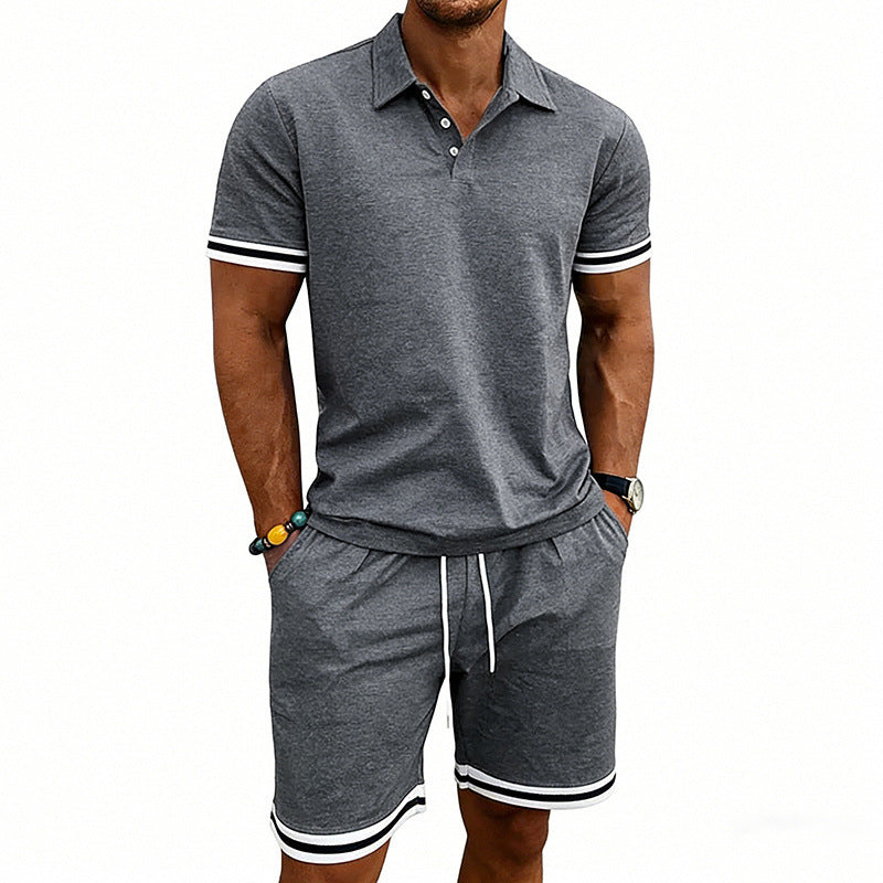 Ensemble Homme Short Chic Été-Polo & Short Confort Tenue Décontractée Tendance