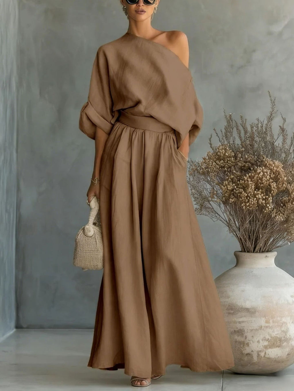 Ensemble 2 Pièces Femme- Élégant & Moderne Aïcha Royale