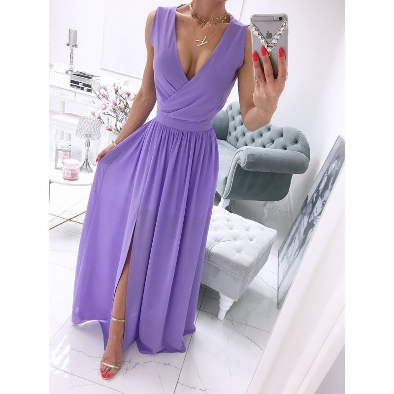 Robe Longue Femme Élégante-Robe Fluide Été Chic & Légère
