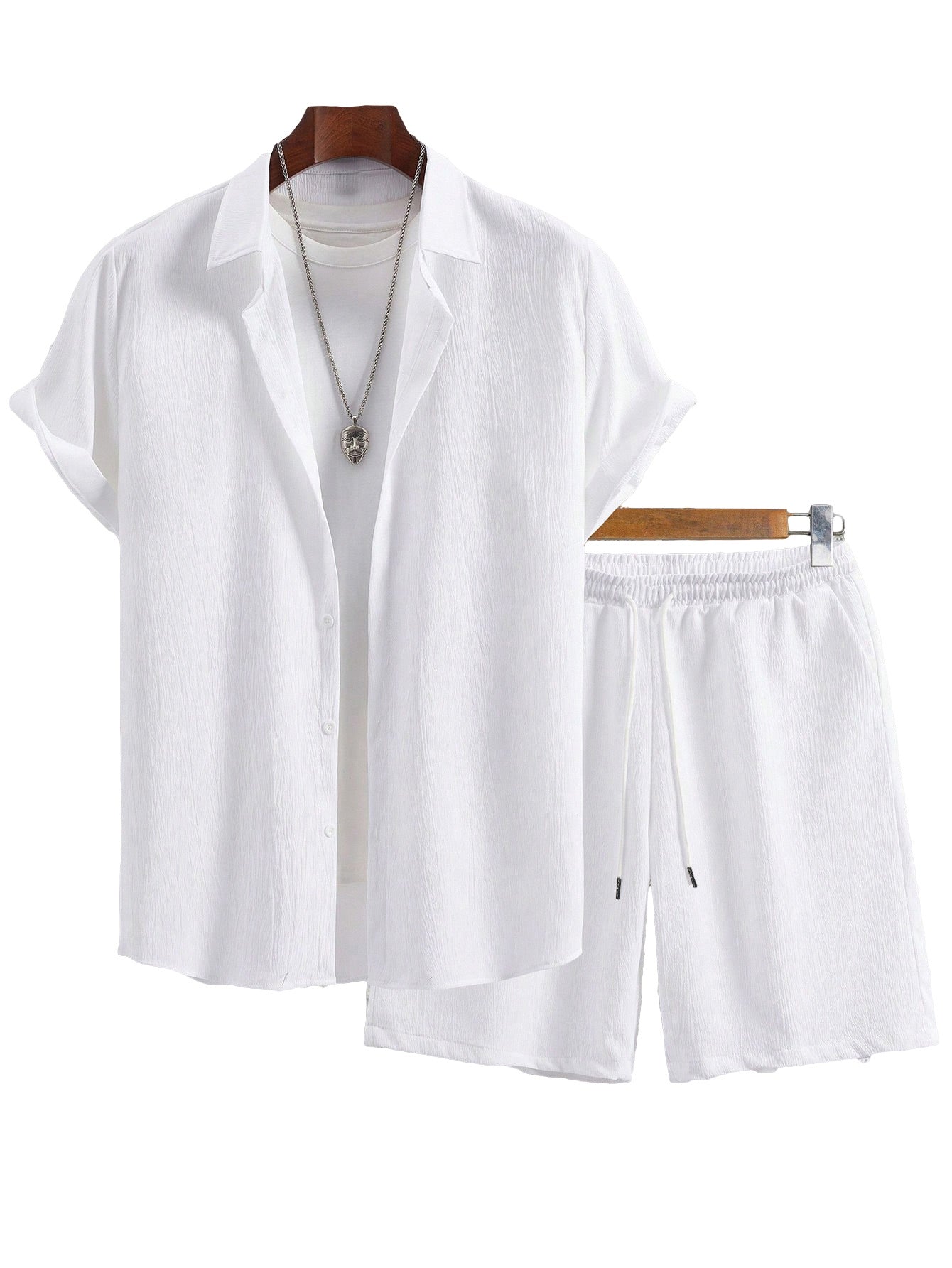 Ensemble Homme Été Chemise+Short-Tenue Légère Élégante & Confort