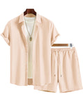 Ensemble Homme Été Chemise+Short-Tenue Légère Élégante & Confort