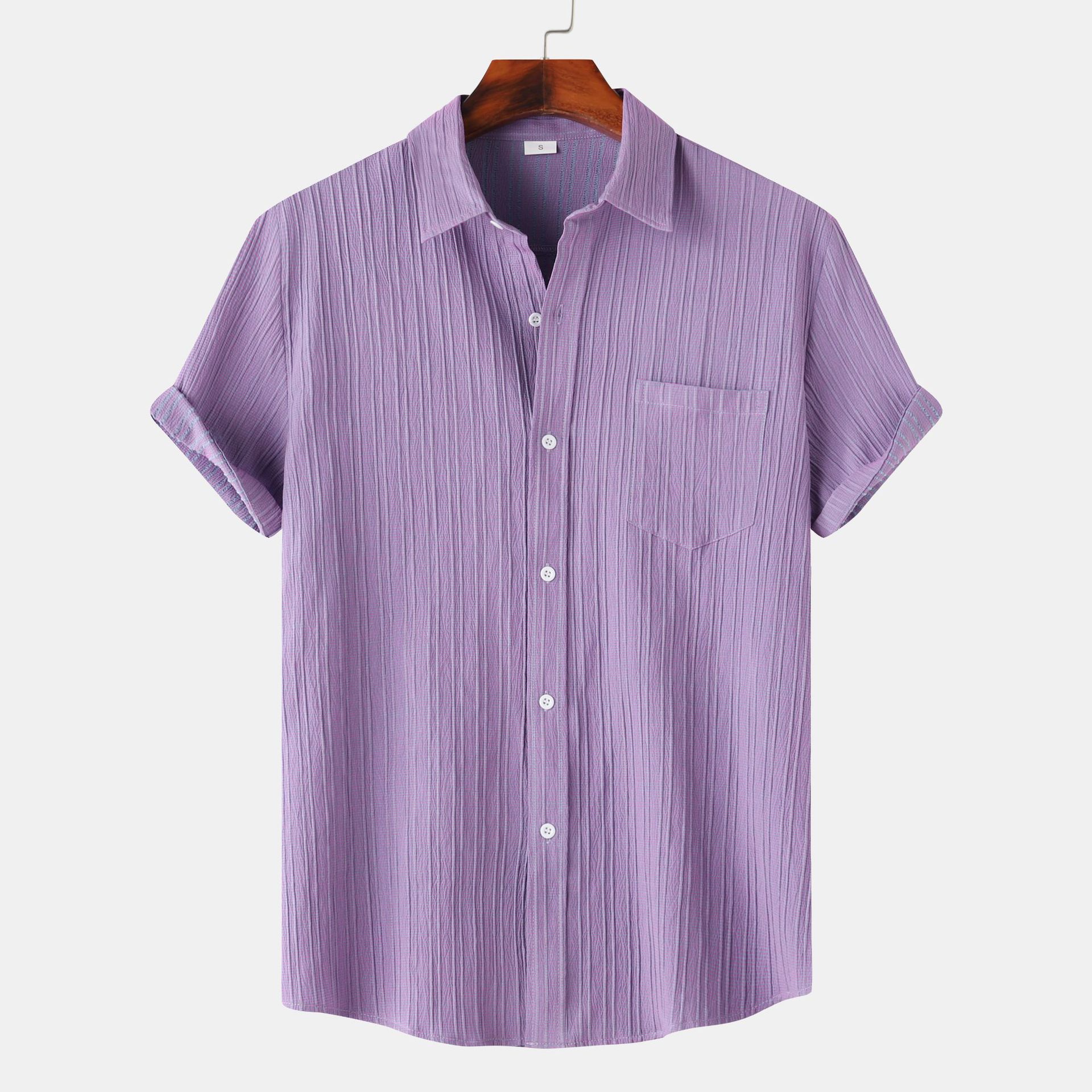 Chemise Homme Unie Manches Courtes- Style Casual Chic & Confort Premium Aicha Royale