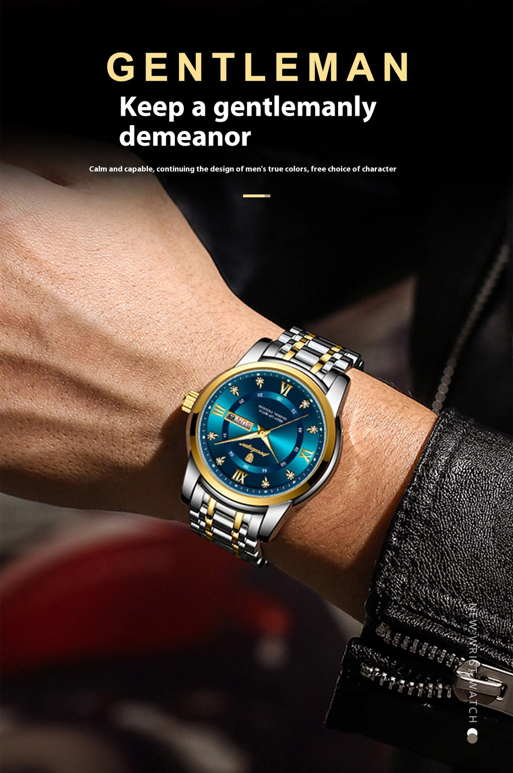 Montre Homme Luxe - Design Élégant & Résistant a L'Eau Aicha Royale