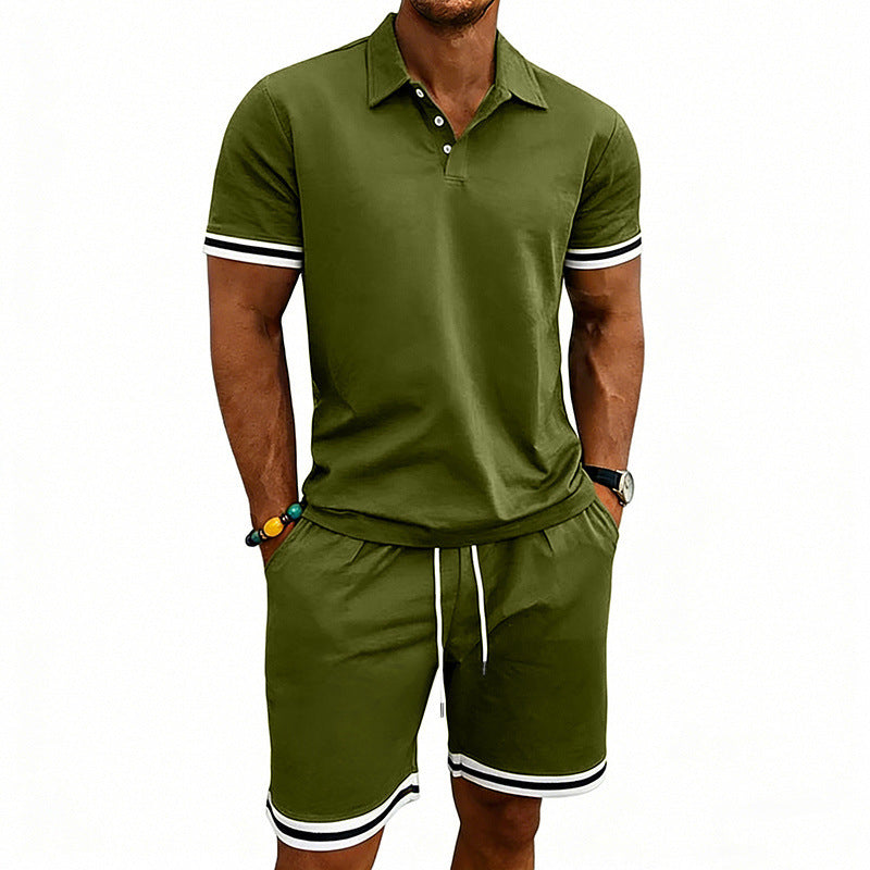 Ensemble Homme Short Chic Été-Polo & Short Confort Tenue Décontractée Tendance
