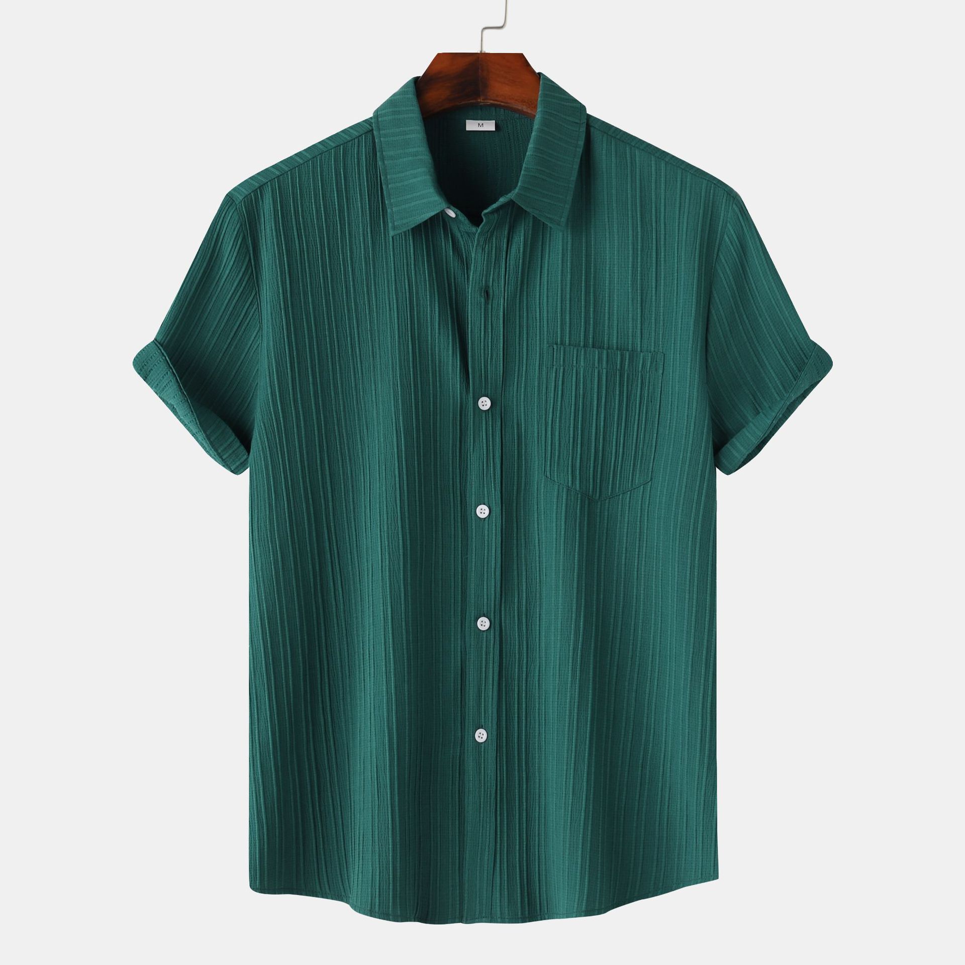 Chemise Homme Unie Manches Courtes- Style Casual Chic & Confort Premium Aicha Royale