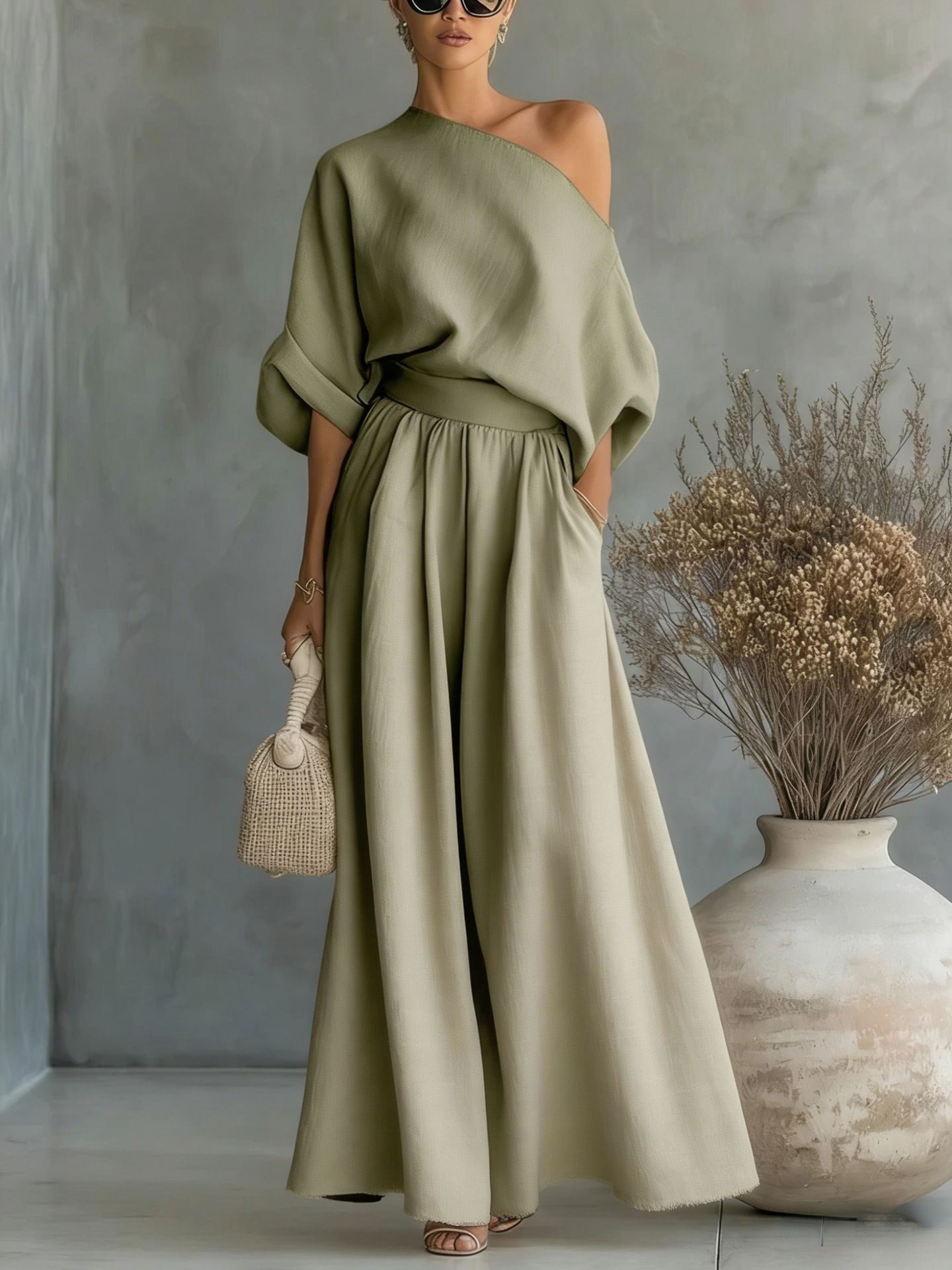 Ensemble 2 Pièces Femme- Élégant & Moderne Aïcha Royale