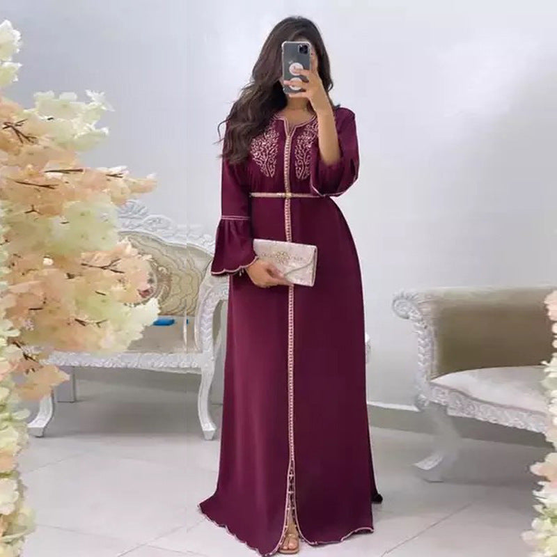 Caftan Femme Élégant-Robe Orientale Luxe Bridée & Chic