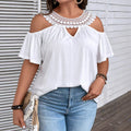 Top Femme Épaules Dénudées-T-Shirt Chic Décontracté Haut Léger Tendance Été