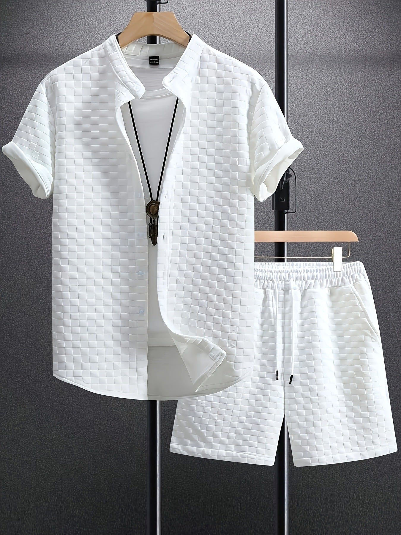 Chemise Homme Été Manches CourteStyle Casual Élégant & Confort Premium Aicha Royale